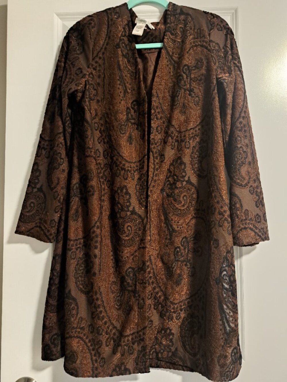 Brown 1980's Coldwater Creek Cardigan - Picture 4 of 7